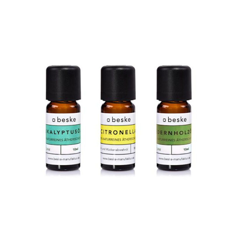 BESKE Öl-Set 3x 100% naturreine ätherische Öle für Betonfeuer 30ml von Beske-Manufaktur